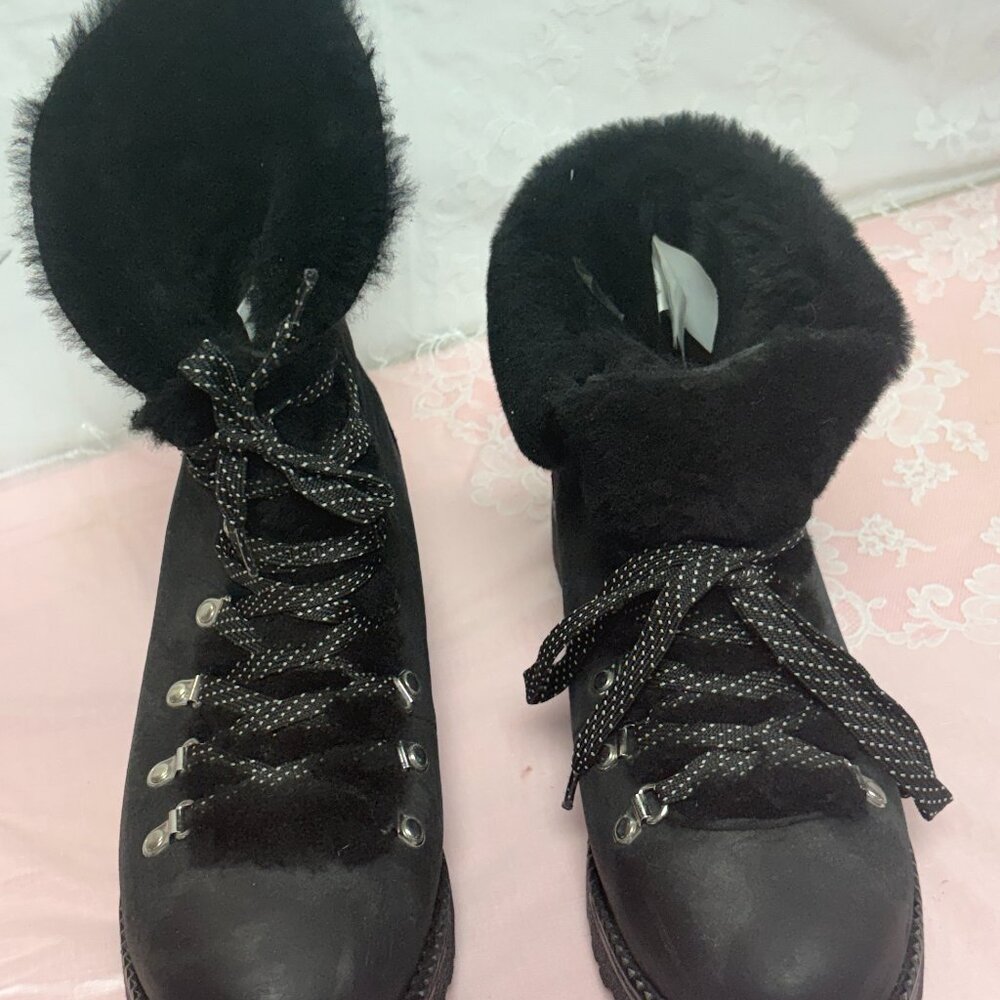 NEW-J.GREW-F8444-Black Leather Lace up Boots.Sz-11M.China